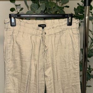 Tan linen pants